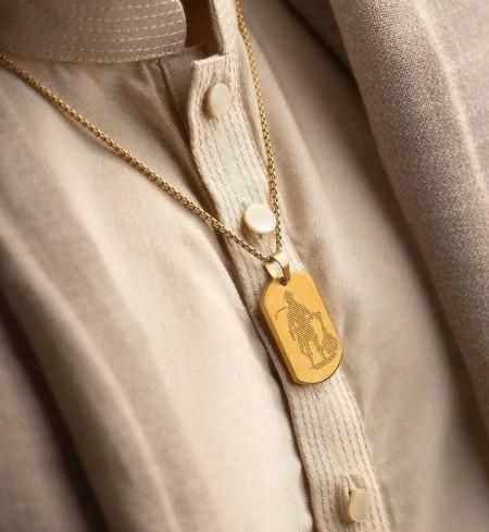 Golden Hanuman Chalisa Pendant with Chain