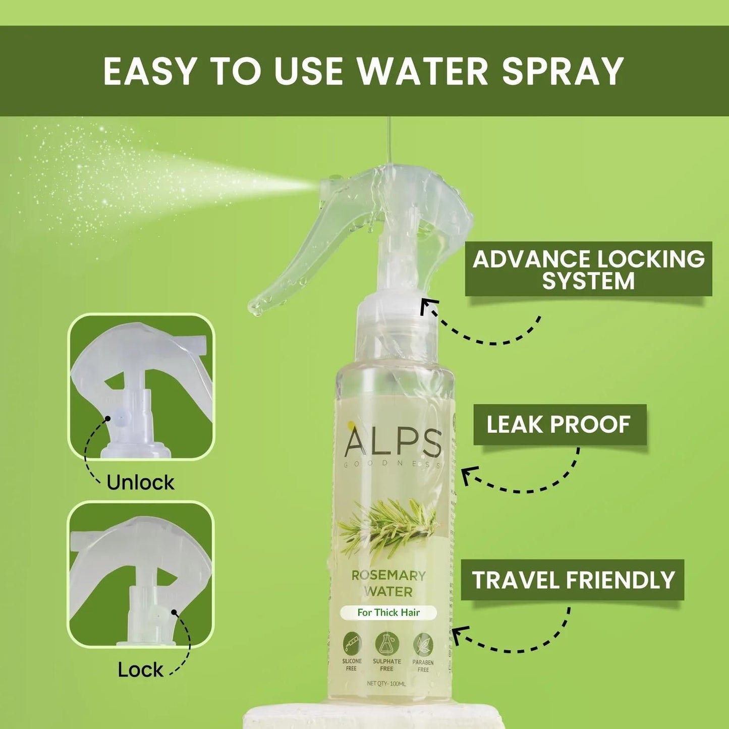 Rosemary Hair Spray for Hair Regrowth (Buy 1 Get 2 Free | 100ml Each)