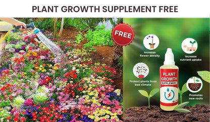 100 Flower Seed Varieties Pack + FREE Plant Growth Supplement!