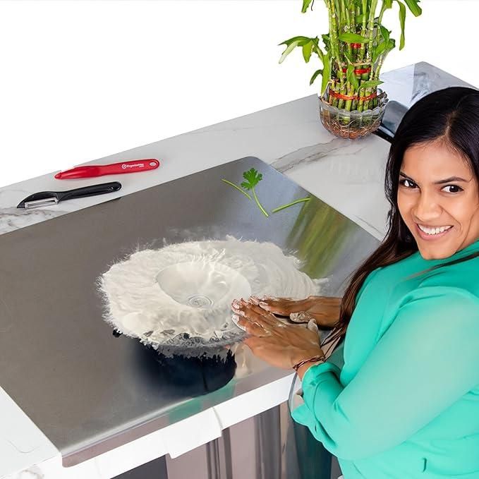 Premium & Hygienic Stainless Steel Chopping Board (35x31cm)